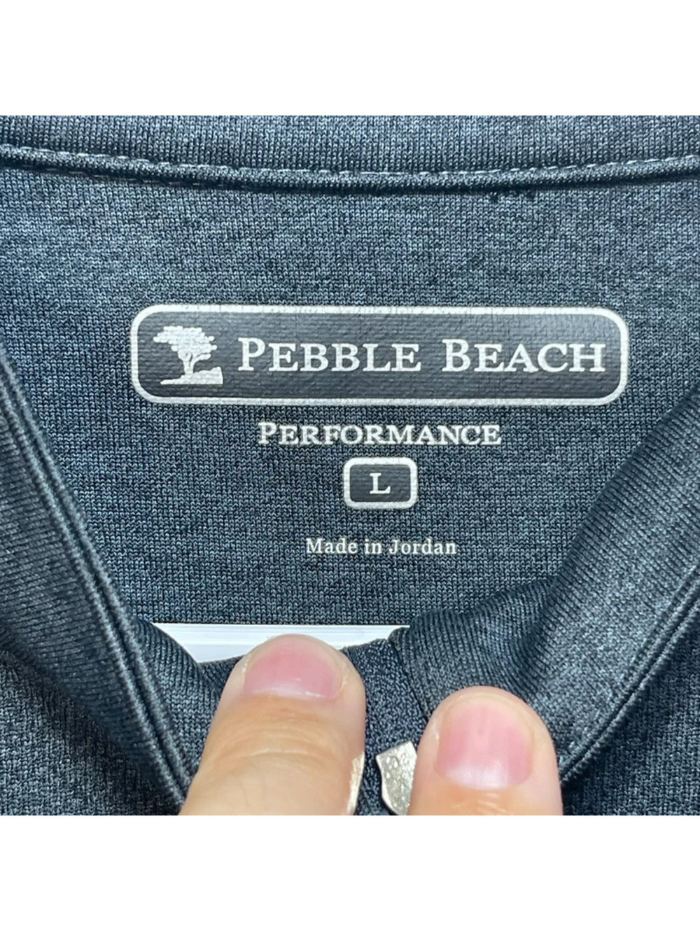 Pebble Beach Performance Men's Black Quarter Zip Pullover Large Golf Jacket - Picture 4 of 7